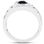 0.59 Carat Genuine Black Diamond Sterling Silver Engagement Ring