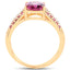 14K Yellow Gold Plated 3.32 Carat Rhodolite and White Topaz Ring