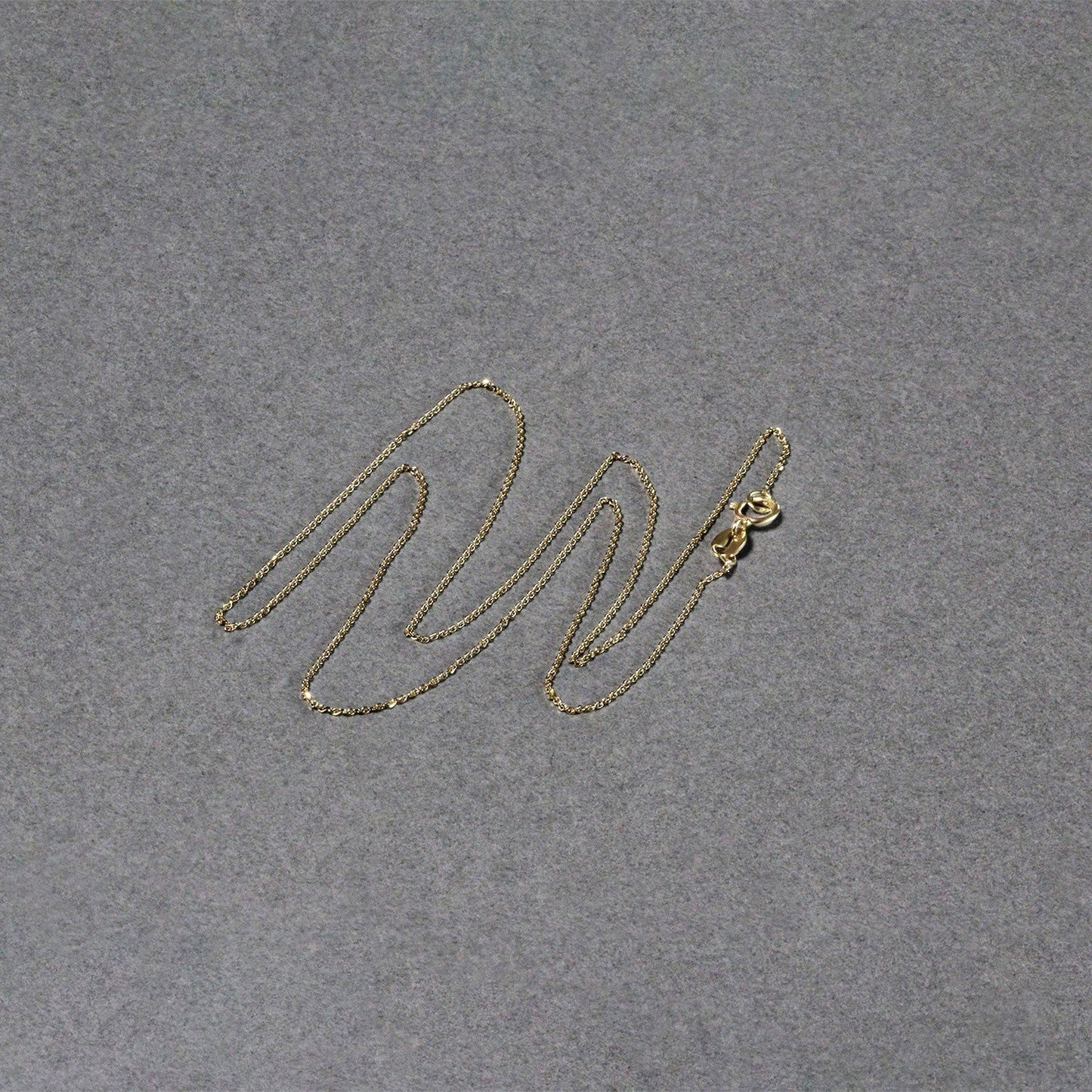 14k Yellow Gold Diamond Cut Cable Link Chain - 0.7mm