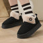 Chaussons en coton à enroulement de cheville - Chaussures épaisses antidérapantes et chaudes