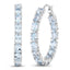 5.70 Carat Genuine Blue Topaz Earrings in Sterling Silver
