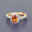 Anillo de Compromiso de Granate Spessartita y Diamante de 14K de 1.66 Quilates