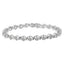 Sterling Silver Diamond Cluster Link Bracelet