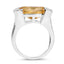 Bague en argent sterling avec citrine et diamant de 4,55 carats