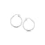 Sterling Silver Rhodium Plated Thin Hoop Earrings (25mm)