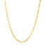 Collier en Chaîne Paperclip en Or Jaune 14k avec Diamants