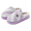 Chaussons en velours coton non glissants pour femmes