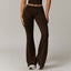 Pantalons de course en laine plissés taille haute