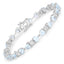 Pulsera de Plata Esterlina con Acuamarina y Diamantes de 7.36 Quilates
