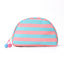 Trousse de maquillage en forme de coquillage rayé pour un usage quotidien