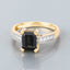Anillo de 1.91 quilates de turmalina verde y diamante en oro amarillo de 14 quilates