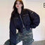 Casual Black Workwear-style Baseball Jacket