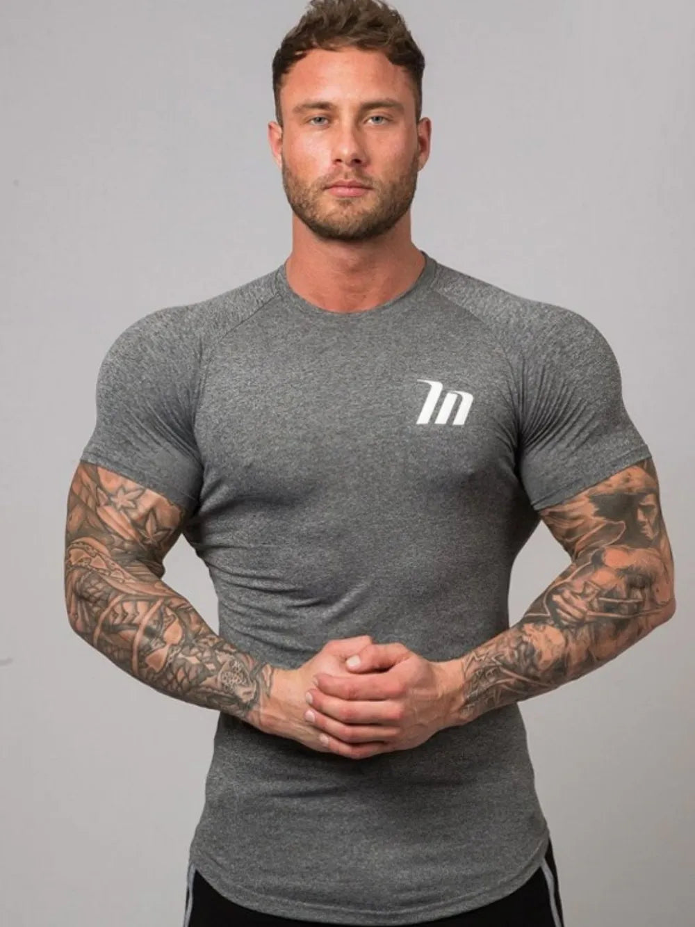 T-shirt à col rond à manches courtes pour hommes grandes tailles