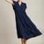 Robe à manches volantées grande taille bleu marine