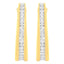 10K Yellow Gold Channel Set Diamond J-Hoop Earrings