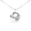 .925 Sterling Silver Endless Wave Swirl Pendant Necklace