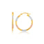 14k Tri-Color Gold Classic Hoop Earrings with Diamond Cut Details