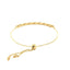 Pulsera de Cadena Ajustable de Oro Amarillo de 14k