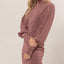 Vestido Mini de Manga Larga con Cuello Mock de Brillo