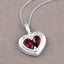 2.66 Carat Genuine Garnet & White Topaz Sterling Silver Pendant