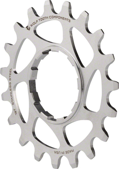 Engranaje de Acero Inoxidable de Velocidad Única Wolf Tooth - 19t para Cadenas de 3/32"
