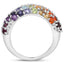 4.16 Carat Multi-Stone .925 Sterling Silver Engagement Ring