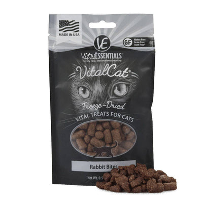 Vital Essentials Freeze-Dried Rabbit Bites Cat Treats - 0.9 oz