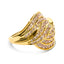 Anillo de Banda de Cóctel en Oro Amarillo de 10K con Diamantes en Canal - Talla 7