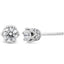 Pendientes de diamantes en forma de corona de oro blanco de 14 quilates - 1/2 Cttw