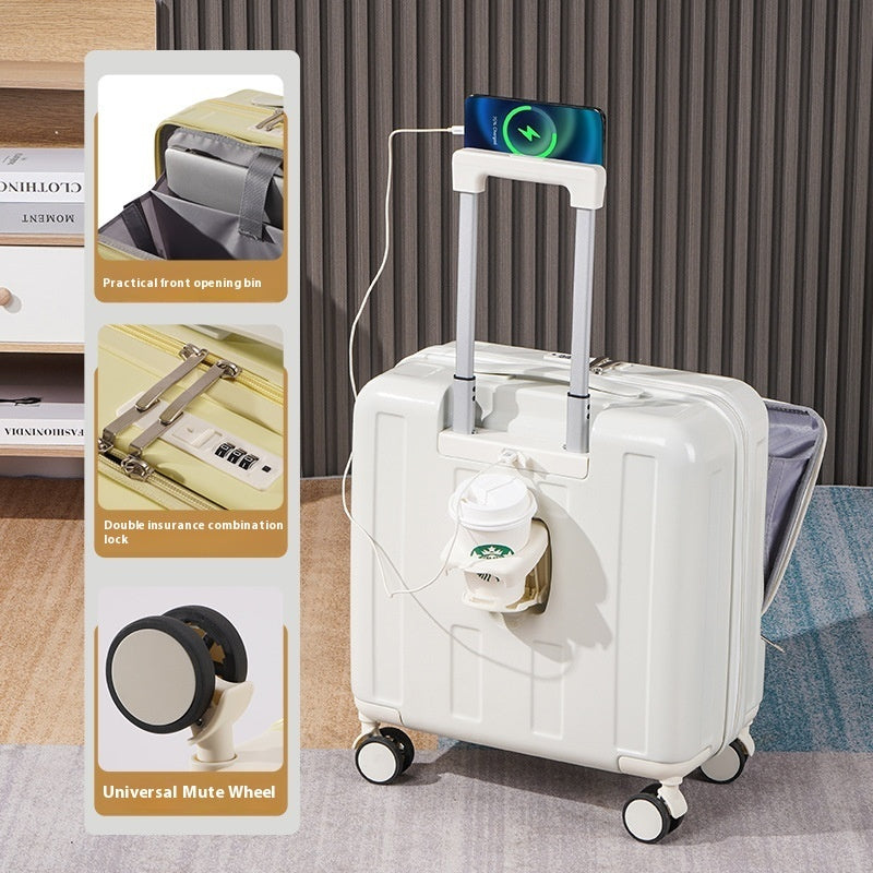 Valise à roulettes multifonctionnelle premium de 18 pouces à ouverture complète