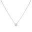 Collier Pendentif Solitaire en Diamant Monté en Bézel en Or Blanc 10K