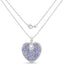 6.17 Carat Genuine Tanzanite Sterling Silver Heart Pendant