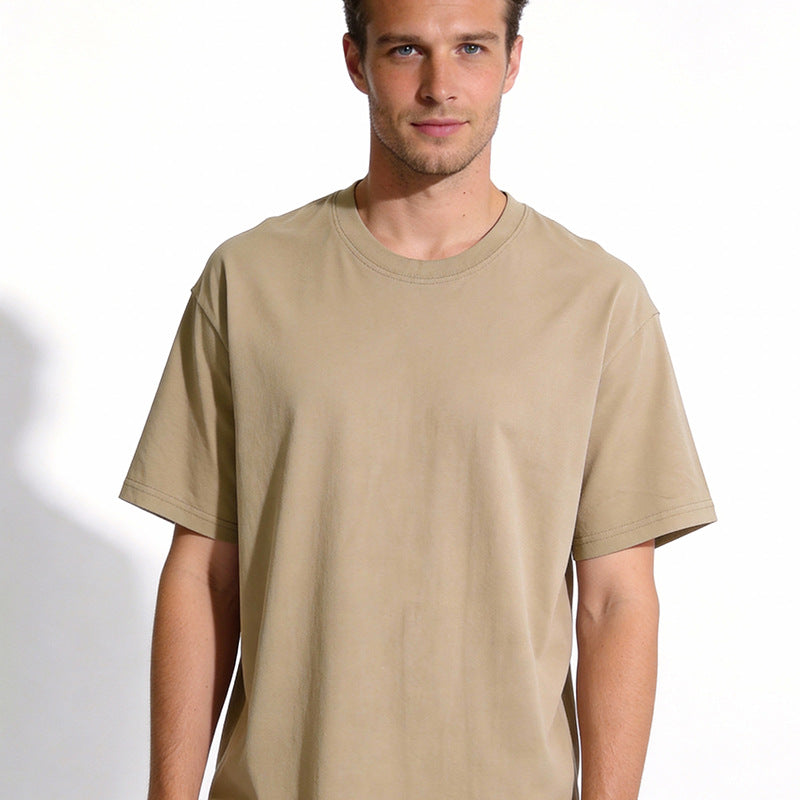 Camiseta de algodón sólida de color premium unisex