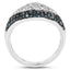 0.50 Carat Blue and White Diamond Sterling Silver Engagement Ring