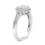 Anillo de diamantes de corte princesa de .925 plata esterlina 1/4 Cttw - Talla 7