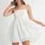 Eyelet Lace Babydoll Mini Cami Dress