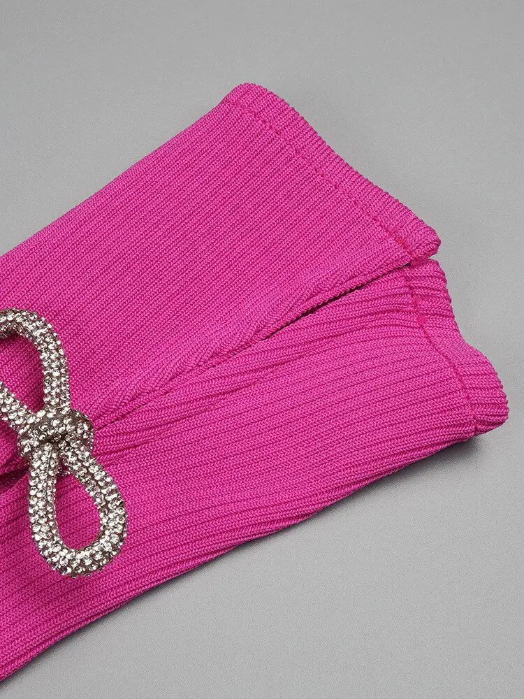 Vestido de Vendaje con Lazos - Elegante y Sofisticado