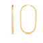 Pendientes de aro grandes de papel clip sin fin de oro amarillo de 14k