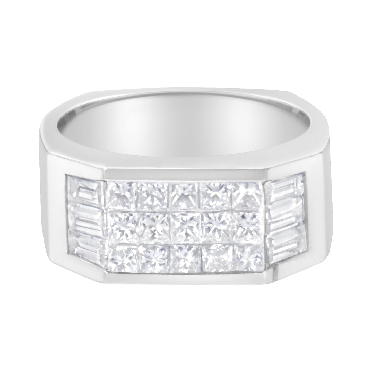 Bague de fiançailles en diamant en or blanc 14KT