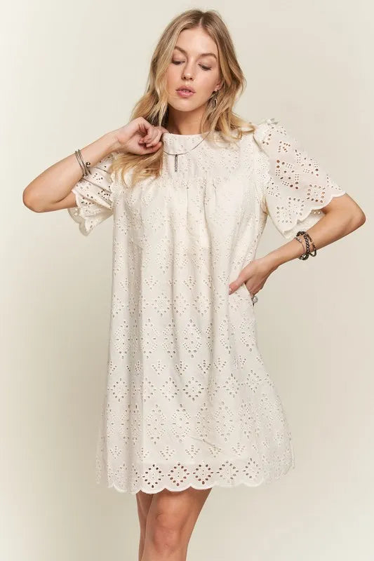 Vestido de Verano con Ojal y Volantes para Mujeres
