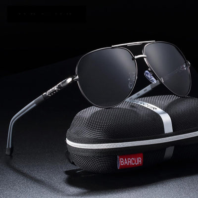 Lunettes de soleil aviateur polarisées de luxe avec protection UV400