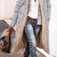 Elegant Solid Color Hooded Long Coat for Women