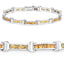 6.48 Carat Genuine Multi Sapphire .925 Sterling Silver Bracelet