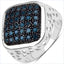 0.54 Carat Genuine Blue Diamond Sterling Silver Engagement Ring