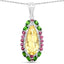 Colgante de Citrino y Granate de 6.19 Quilates en Plata Esterlina .925