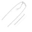 Collar de cadena de cuerda ajustable de plata esterlina de 1.5 mm
