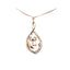 Collar de Pendiente de Espiral de Diamante en Oro Blanco de 10K