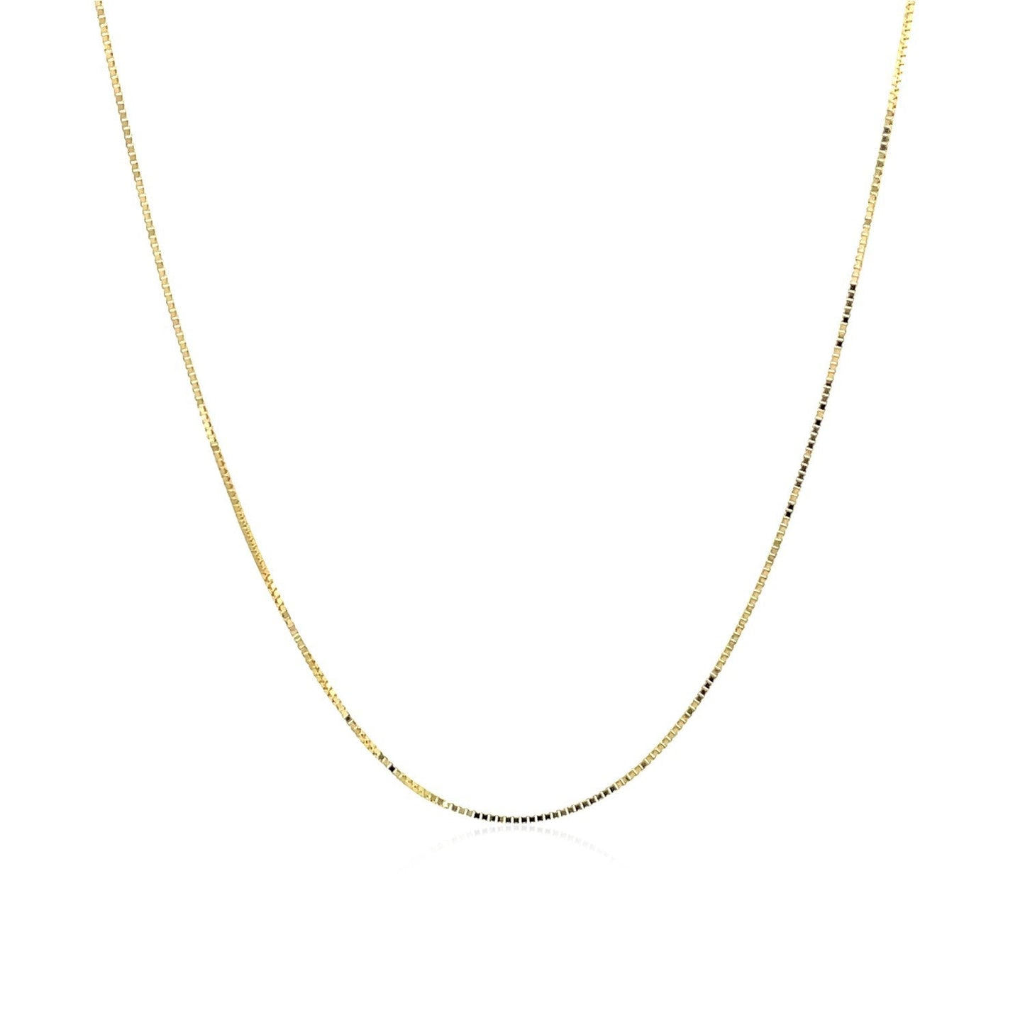 10k Yellow Gold Classic Box Chain - 0.45mm