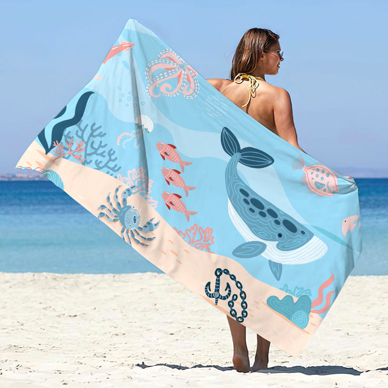 Double-Sided Velvet Microfiber Beach Towel