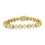 Bracelet en or jaune 14K avec diamants en lien géométrique